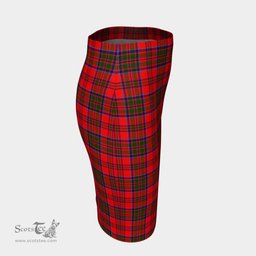 Scottish MacKillop Clan Tartan Womens Pencil Skirt Tartan Fitted Skirt