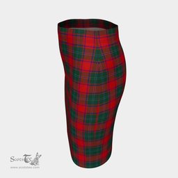Scottish MacPhail Clan Tartan Womens Pencil Skirt Tartan Fitted Skirt