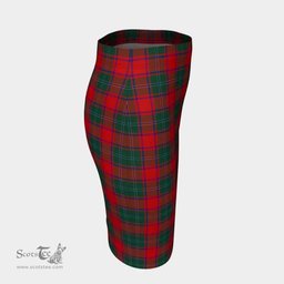 Scottish MacPhail Clan Tartan Womens Pencil Skirt Tartan Fitted Skirt