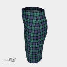 Scottish MacTaggart Ancient Clan Tartan Womens Pencil Skirt Tartan Fitted Skirt