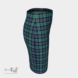 Scottish MacTaggart Ancient Clan Tartan Womens Pencil Skirt Tartan Fitted Skirt