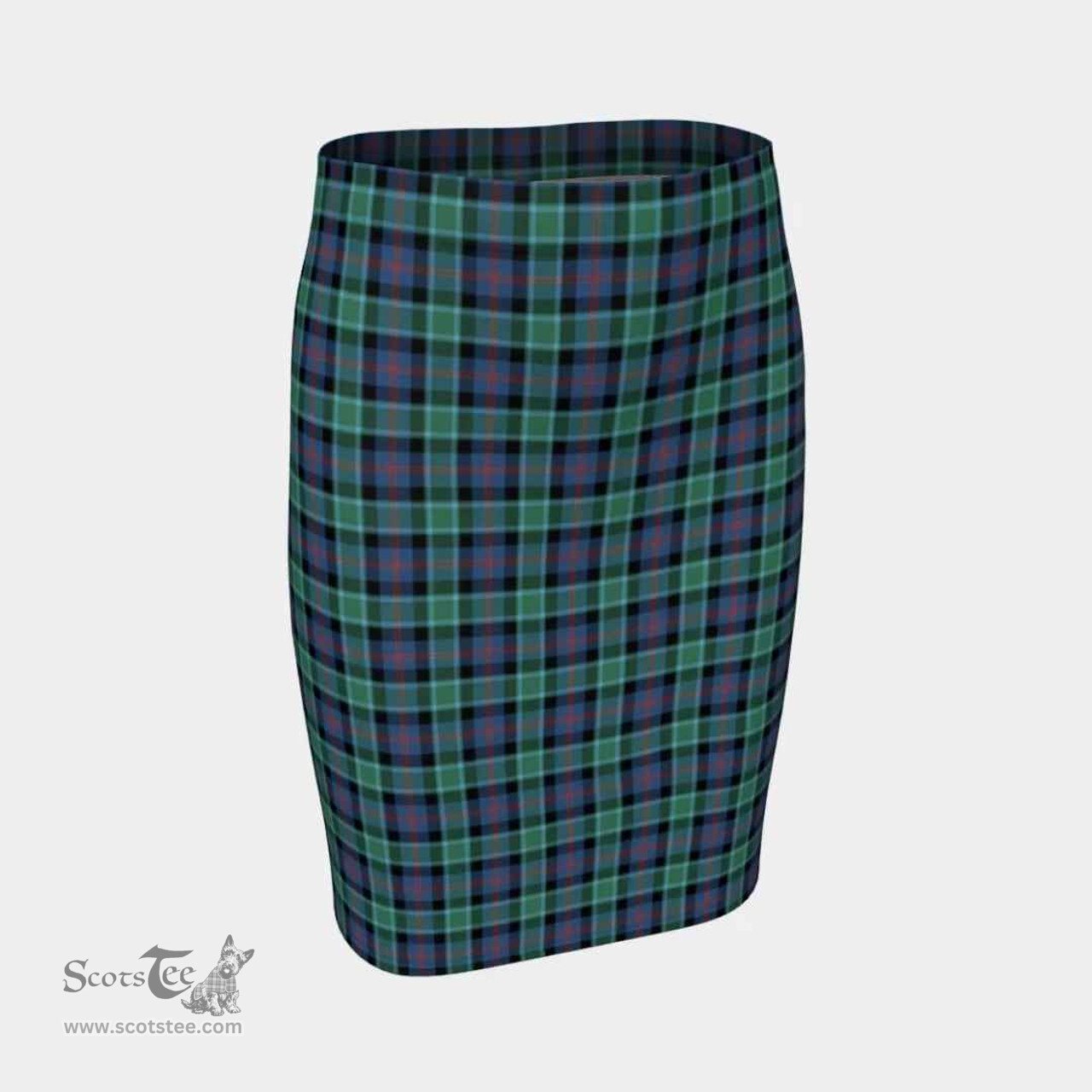 Scottish MacTaggart Ancient Clan Tartan Womens Pencil Skirt Tartan Fitted Skirt