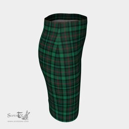 Scottish Ross Hunting Modern Clan Tartan Womens Pencil Skirt Tartan Fitted Skirt