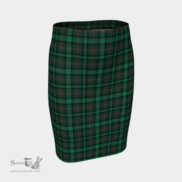 Scottish Ross Hunting Modern Clan Tartan Womens Pencil Skirt Tartan Fitted Skirt
