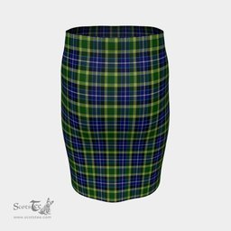 Scottish MacKellar Clan Tartan Womens Pencil Skirt Tartan Fitted Skirt