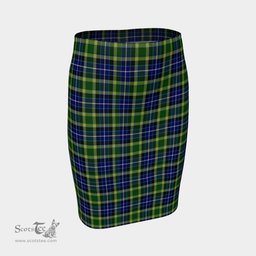 Scottish MacKellar Clan Tartan Womens Pencil Skirt Tartan Fitted Skirt