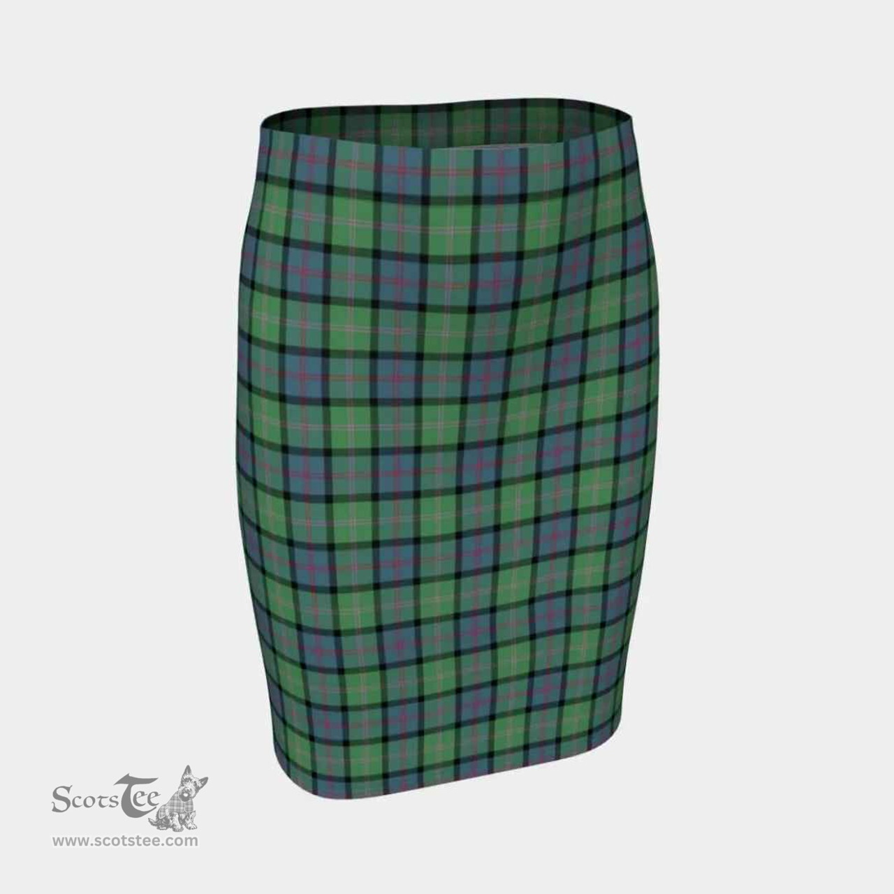 Scottish MacThomas Ancient Clan Tartan Womens Pencil Skirt Tartan Fitted Skirt