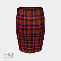 Scottish MacPherson Modern Clan Tartan Womens Pencil Skirt Tartan Fitted Skirt