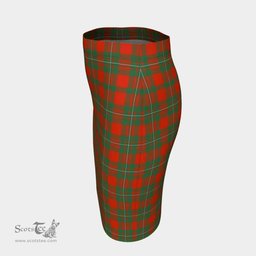 Scottish MacGregor Ancient Clan Tartan Womens Pencil Skirt Tartan Fitted Skirt