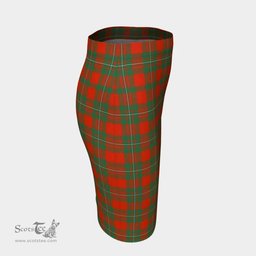 Scottish MacGregor Ancient Clan Tartan Womens Pencil Skirt Tartan Fitted Skirt