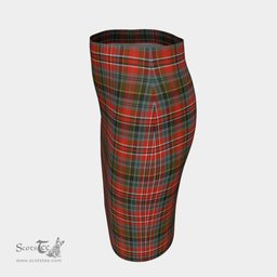 Scottish MacPherson Weathered Clan Tartan Womens Pencil Skirt Tartan Fitted Skirt