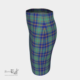 Scottish US Marine Clan Tartan Womens Pencil Skirt Tartan Fitted Skirt