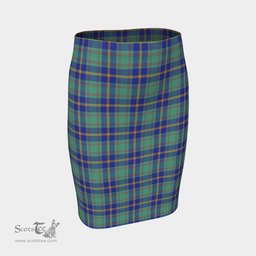 Scottish US Marine Clan Tartan Womens Pencil Skirt Tartan Fitted Skirt