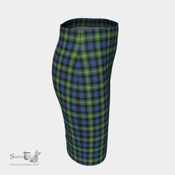 Scottish Watson Ancient Clan Tartan Womens Pencil Skirt Tartan Fitted Skirt