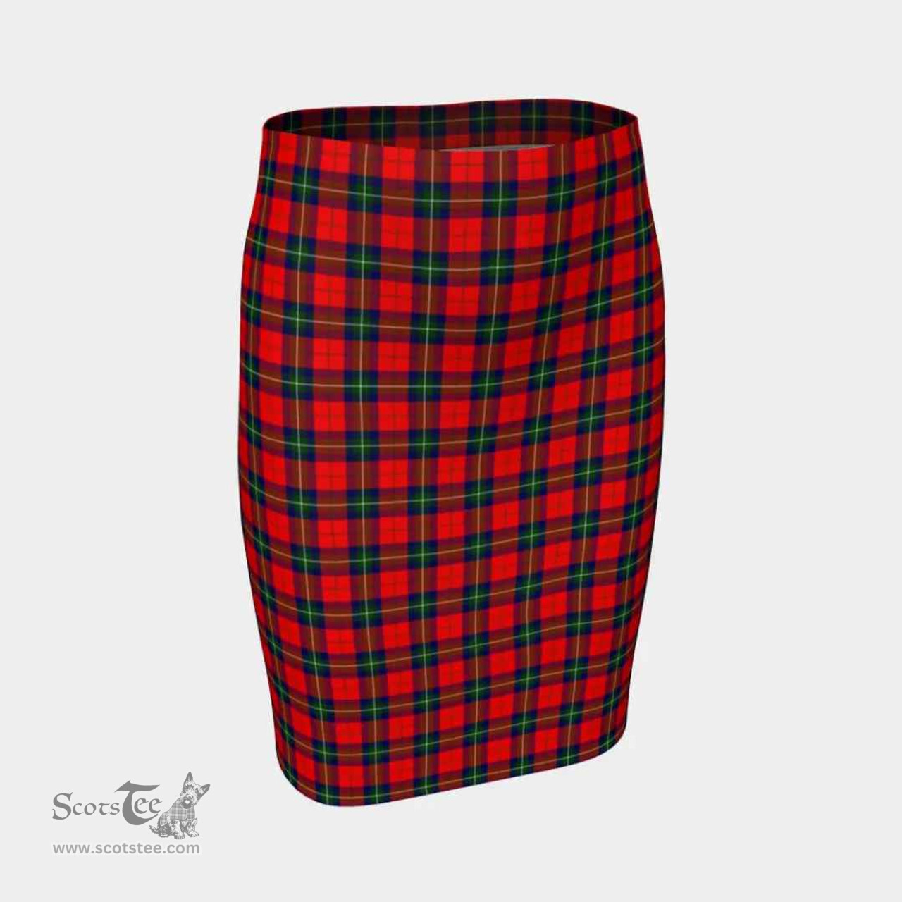 Scottish Ruthven Modern Clan Tartan Womens Pencil Skirt Tartan Fitted Skirt