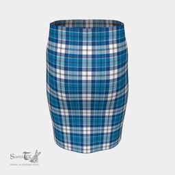 Scottish Roberton Clan Tartan Womens Pencil Skirt Tartan Fitted Skirt