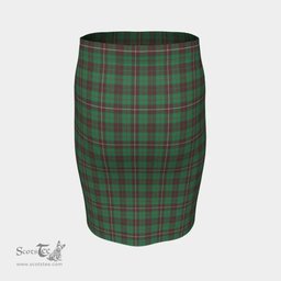 Scottish MacKinnon Hunting Ancient Clan Tartan Womens Pencil Skirt Tartan Fitted Skirt
