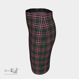 Scottish MacFarlane Hunting Modern Clan Tartan Womens Pencil Skirt Tartan Fitted Skirt