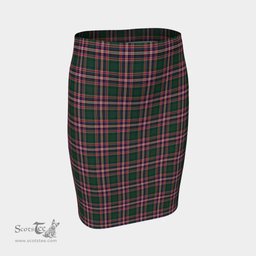 Scottish MacFarlane Hunting Modern Clan Tartan Womens Pencil Skirt Tartan Fitted Skirt