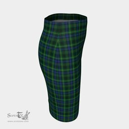 Scottish Stewart Hunting Modern Clan Tartan Womens Pencil Skirt Tartan Fitted Skirt
