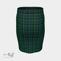 Scottish Stewart Hunting Modern Clan Tartan Womens Pencil Skirt Tartan Fitted Skirt