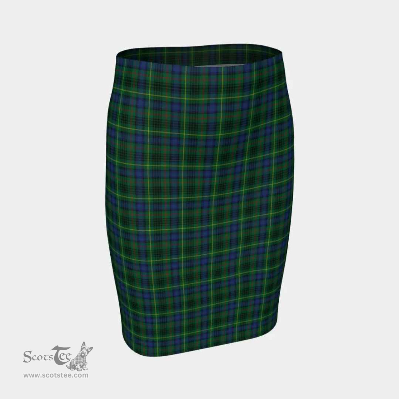 Scottish Stewart Hunting Modern Clan Tartan Womens Pencil Skirt Tartan Fitted Skirt