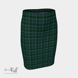 Scottish Stewart Hunting Modern Clan Tartan Womens Pencil Skirt Tartan Fitted Skirt
