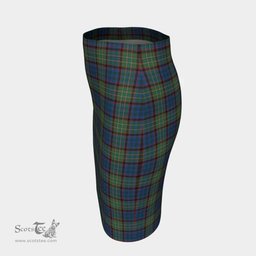 Scottish Nicolson Hunting Ancient Clan Tartan Womens Pencil Skirt Tartan Fitted Skirt