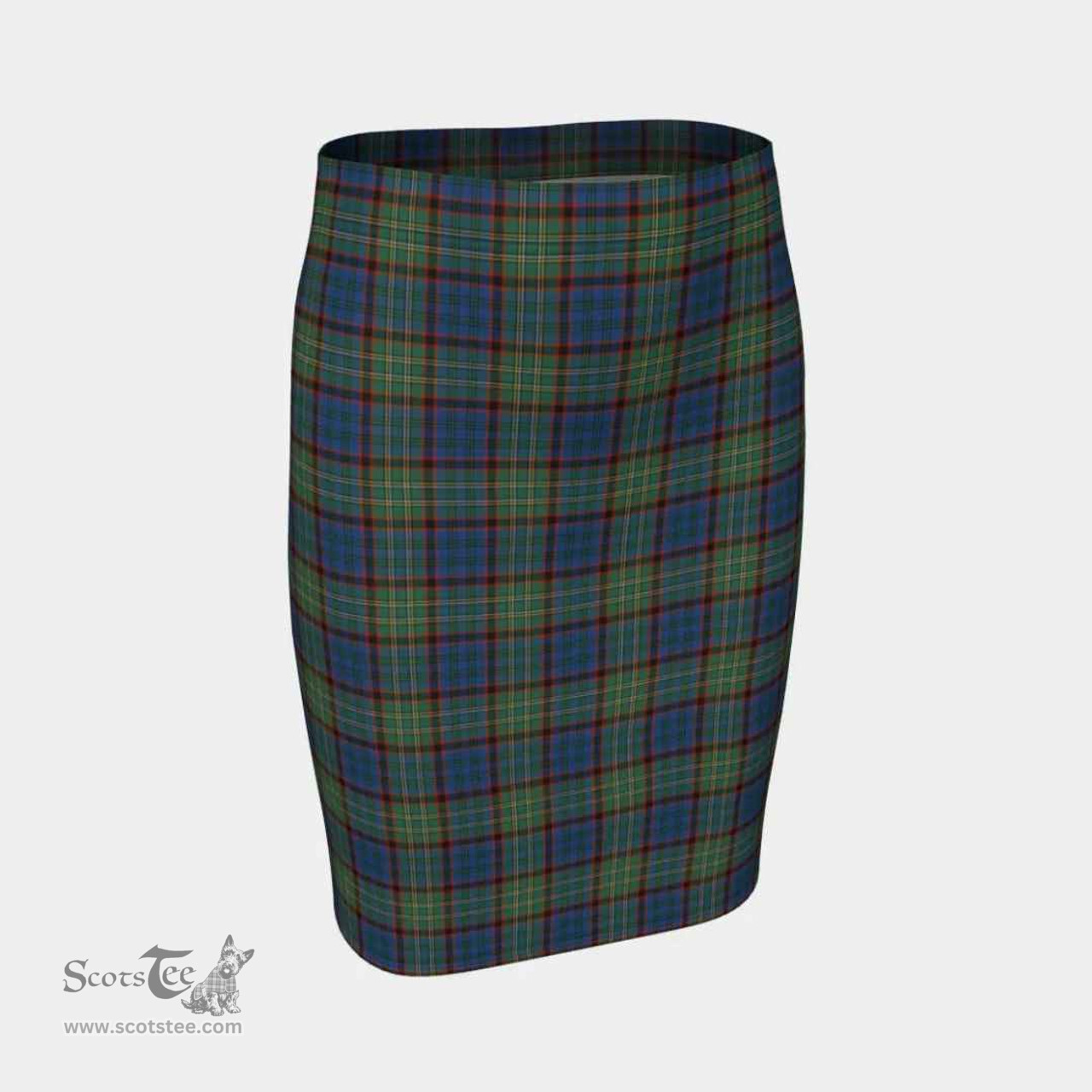 Scottish Nicolson Hunting Ancient Clan Tartan Womens Pencil Skirt Tartan Fitted Skirt