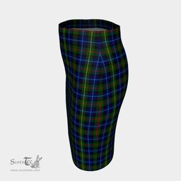 Scottish Smith Modern Clan Tartan Womens Pencil Skirt Tartan Fitted Skirt
