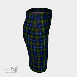 Scottish Smith Modern Clan Tartan Womens Pencil Skirt Tartan Fitted Skirt