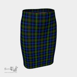 Scottish Smith Modern Clan Tartan Womens Pencil Skirt Tartan Fitted Skirt