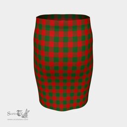Scottish Moncrieffe Clan Tartan Womens Pencil Skirt Tartan Fitted Skirt