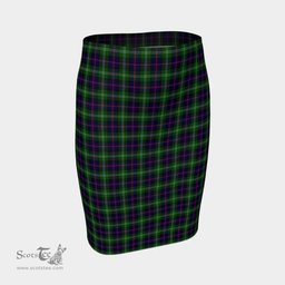 Scottish Sutherland Modern Clan Tartan Womens Pencil Skirt Tartan Fitted Skirt