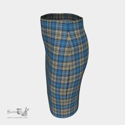 Scottish Napier Ancient Clan Tartan Womens Pencil Skirt Tartan Fitted Skirt