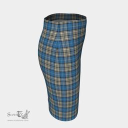 Scottish Napier Ancient Clan Tartan Womens Pencil Skirt Tartan Fitted Skirt