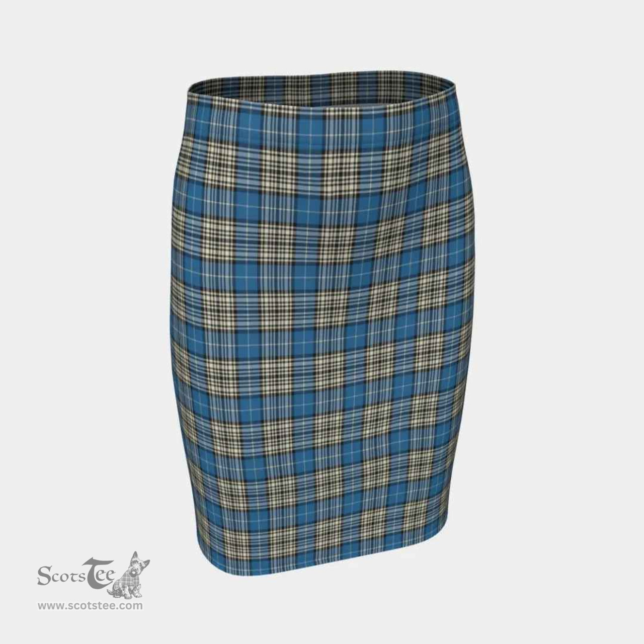 Scottish Napier Ancient Clan Tartan Womens Pencil Skirt Tartan Fitted Skirt