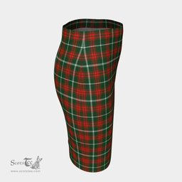 Scottish Prince of Wales Clan Tartan Womens Pencil Skirt Tartan Fitted Skirt