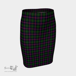 Scottish Urquhart Modern Clan Tartan Womens Pencil Skirt Tartan Fitted Skirt