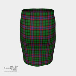 Scottish McGeachie Clan Tartan Womens Pencil Skirt Tartan Fitted Skirt