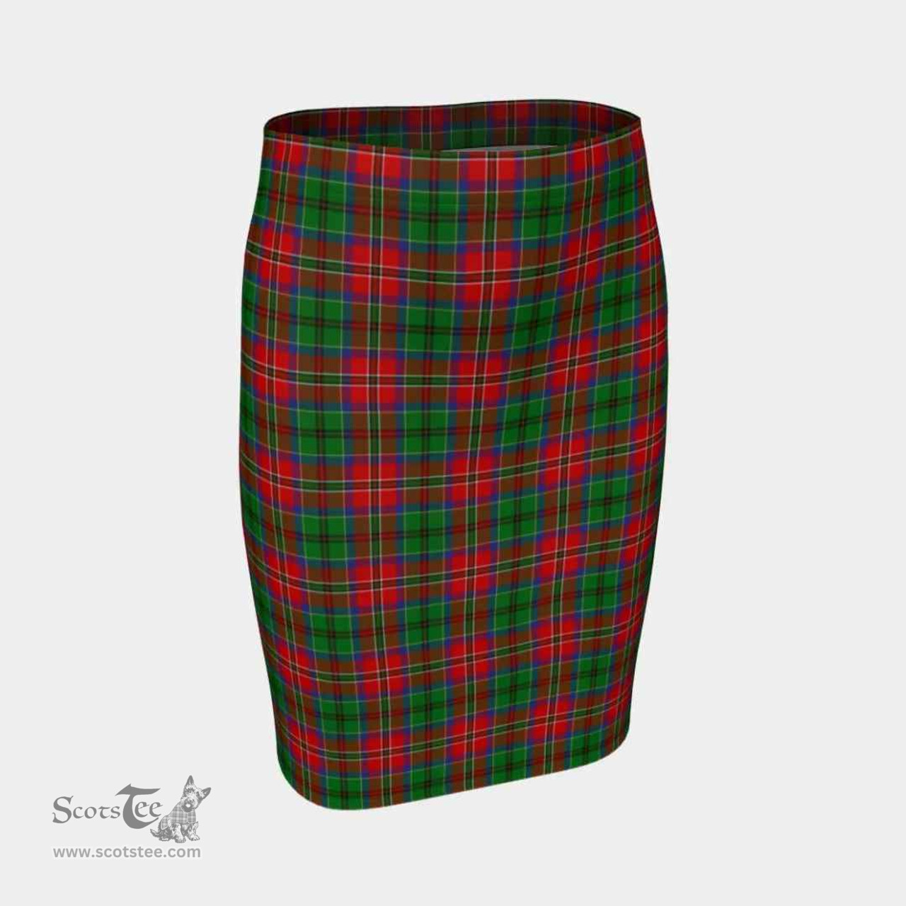 Scottish McCulloch Clan Tartan Womens Pencil Skirt Tartan Fitted Skirt