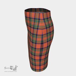 Scottish Stewart Royal Ancient Clan Tartan Womens Pencil Skirt Tartan Fitted Skirt