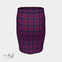 Scottish Montgomery Modern Clan Tartan Womens Pencil Skirt Tartan Fitted Skirt