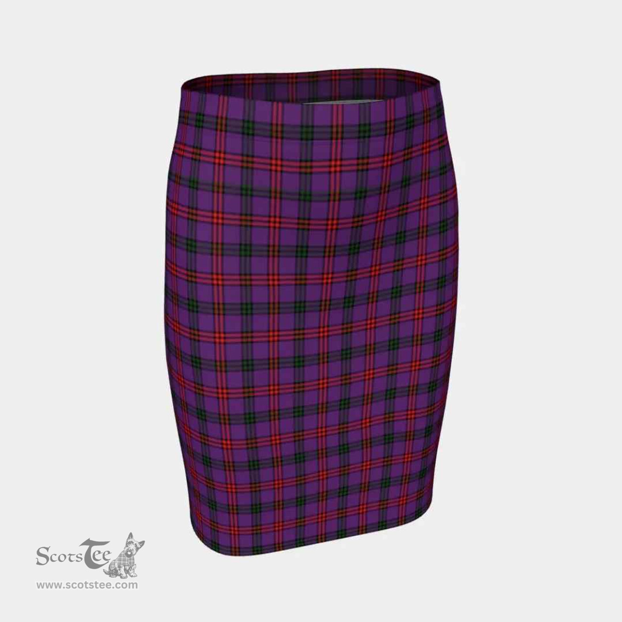 Scottish Montgomery Modern Clan Tartan Womens Pencil Skirt Tartan Fitted Skirt