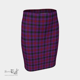 Scottish Montgomery Modern Clan Tartan Womens Pencil Skirt Tartan Fitted Skirt