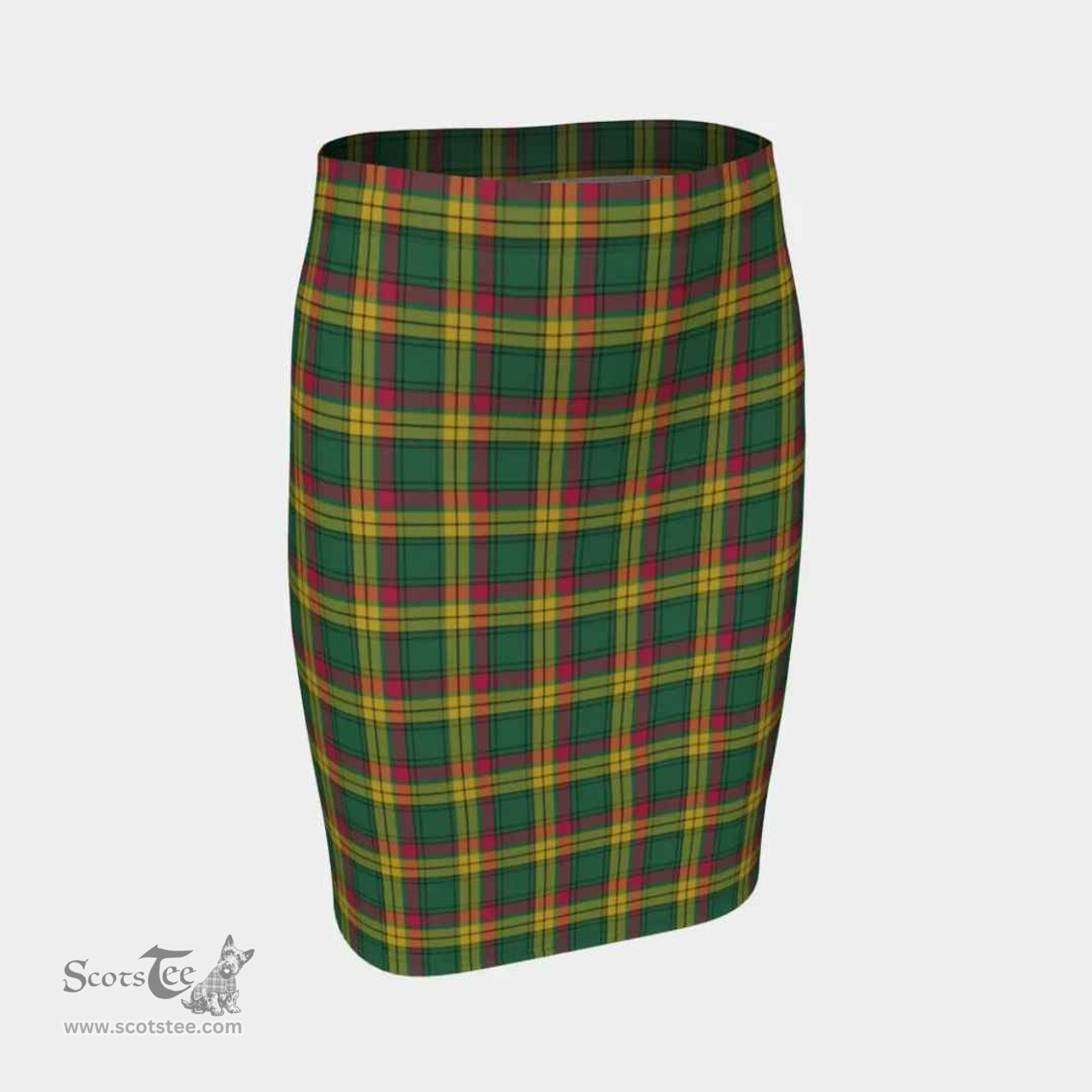 Scottish MacMillan Old Ancient Clan Tartan Womens Pencil Skirt Tartan Fitted Skirt