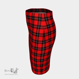 Scottish Ramsay Modern Clan Tartan Womens Pencil Skirt Tartan Fitted Skirt