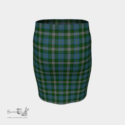 Scottish The Shark & Turtle Pub Clan Tartan Womens Pencil Skirt Tartan Fitted Skirt