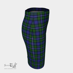 Scottish Robertson Hunting Modern Clan Tartan Womens Pencil Skirt Tartan Fitted Skirt