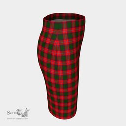 Scottish Rattray Modern Clan Tartan Womens Pencil Skirt Tartan Fitted Skirt